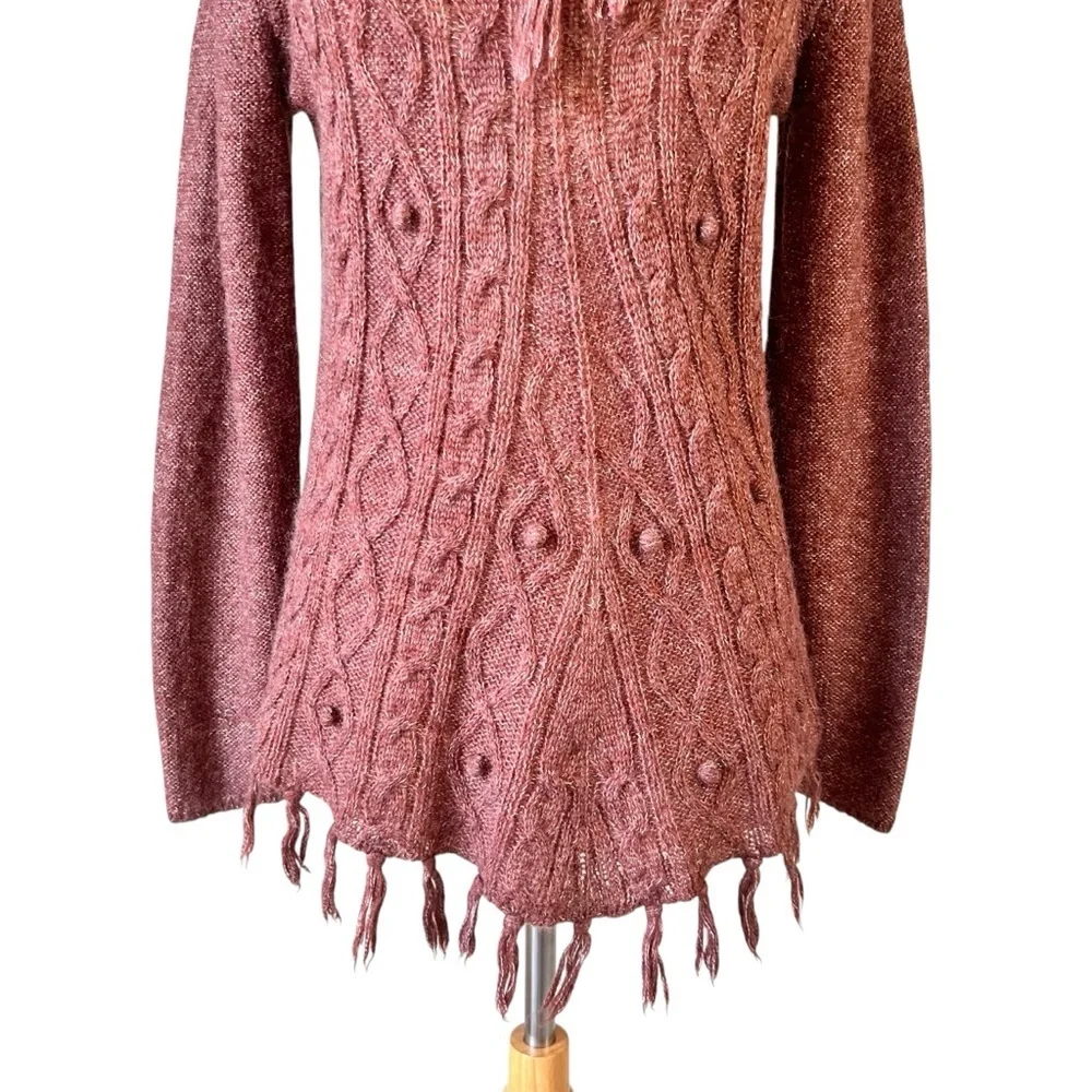 Prana Shelby poncho fringed sweater